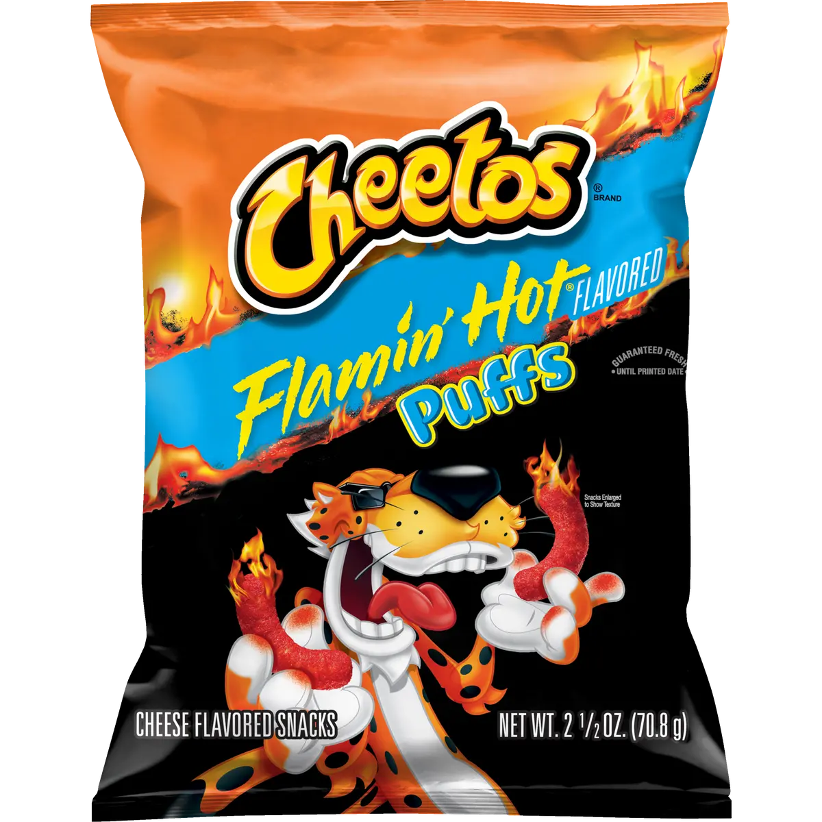 Cheetos Puffs Cheese Flavored Snacks Flamin' Hot Flavored 2 1/2 Oz 1