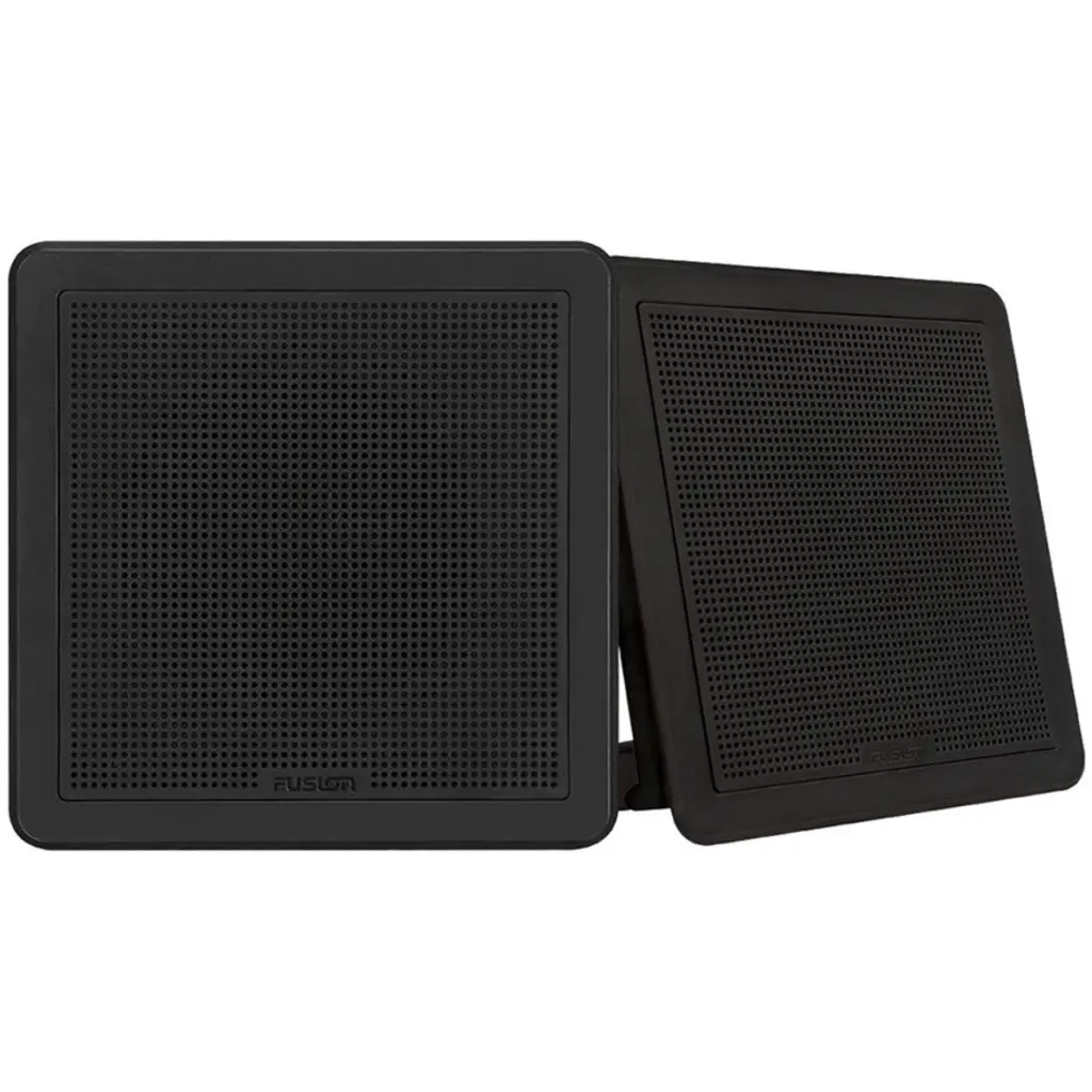Fusion 6.5" F/M Square Speakers Black 120 Watt 1