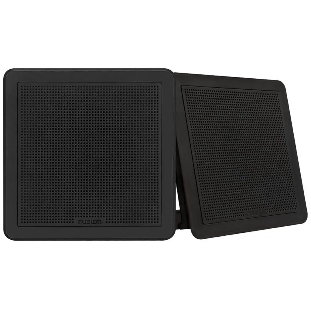 Fusion 7.7" F/M Square Speakers Black 200 Watt 1