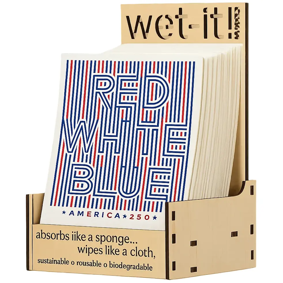Wet-It! Swedish Cellulose-Blend Dishcloths - 6.75" X 8" 1