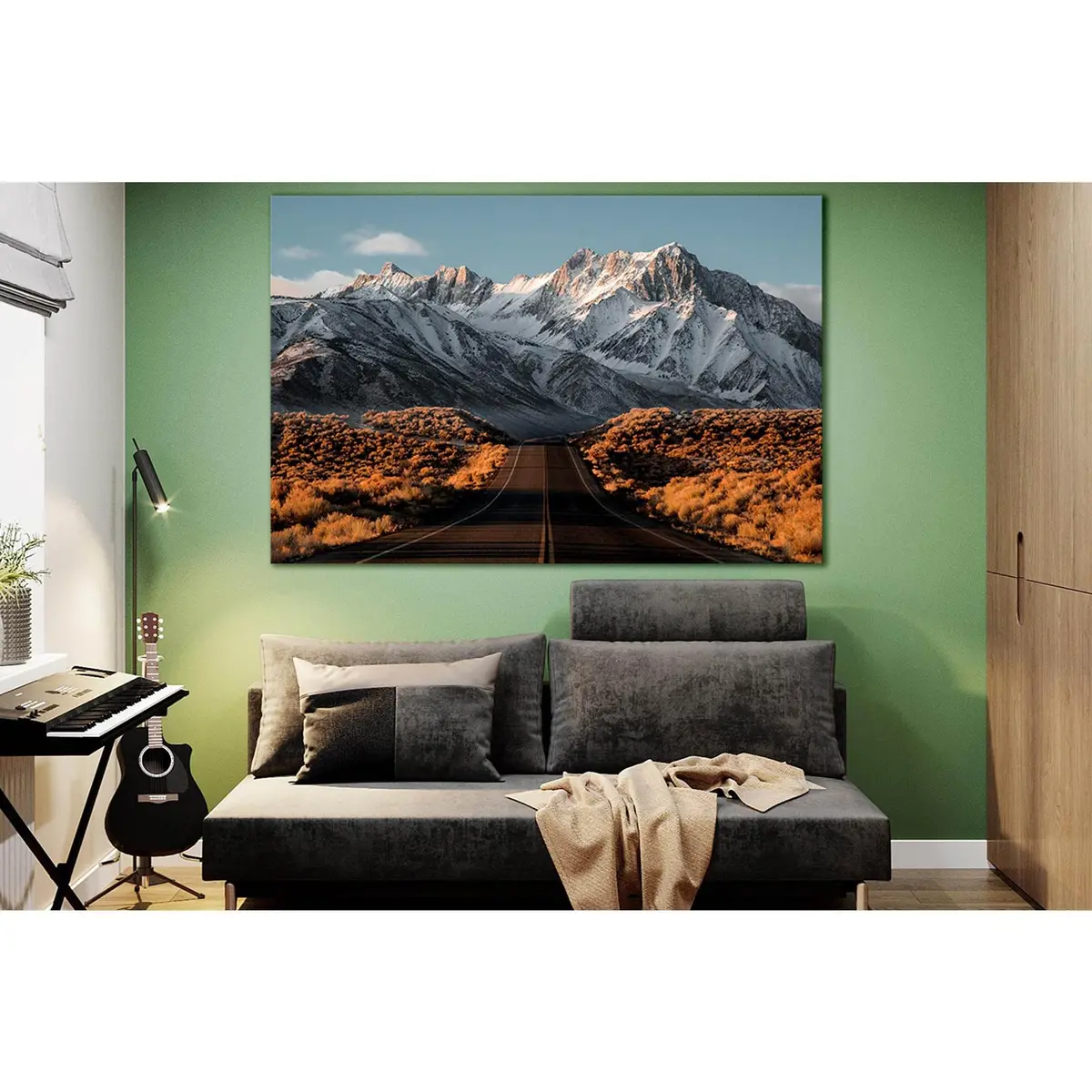 Road To The Snowy Mountains №Sl1568 Ready To Hang Canvas Print 1