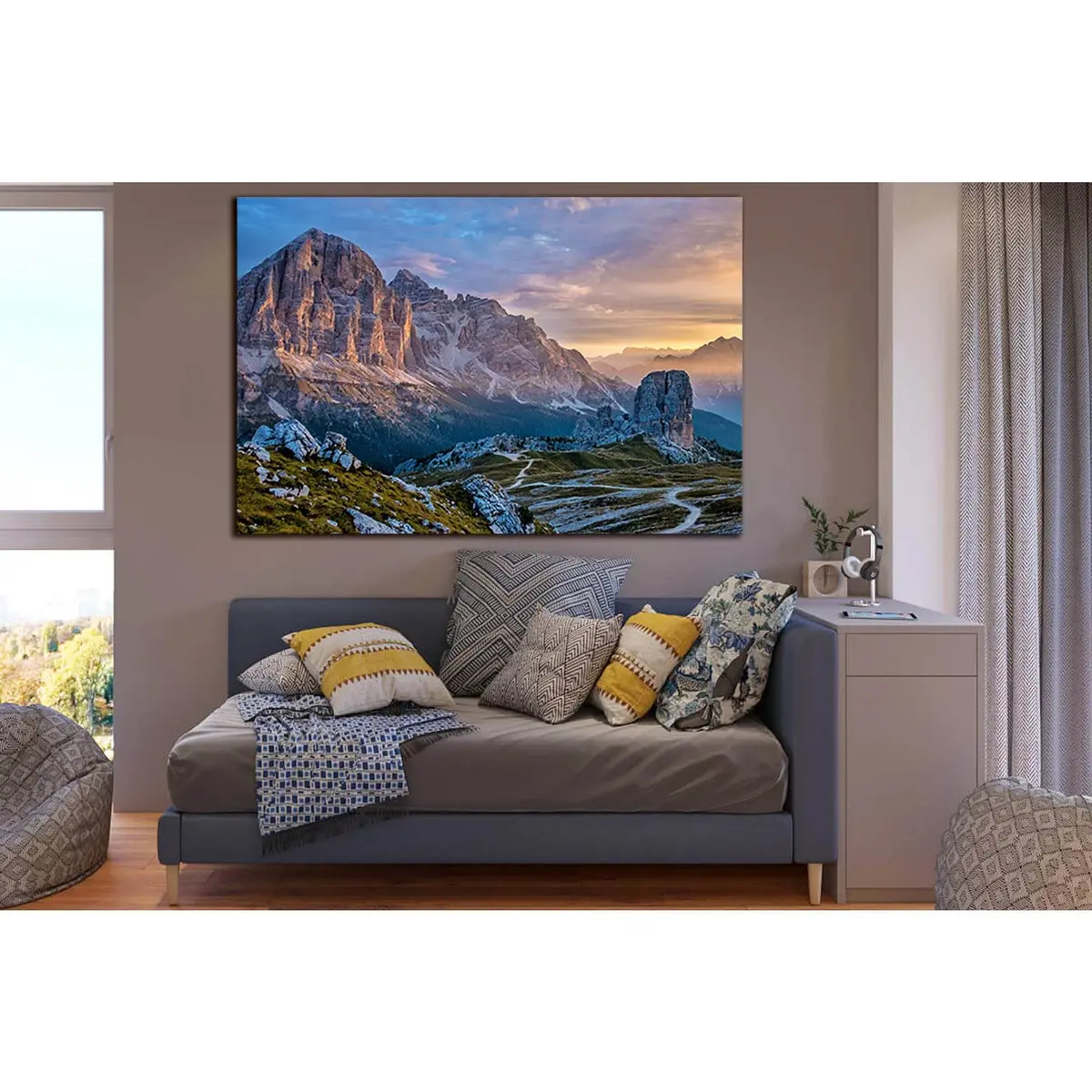 Gray Mountains At Sunset №Sl1580 Ready To Hang Canvas Print 2