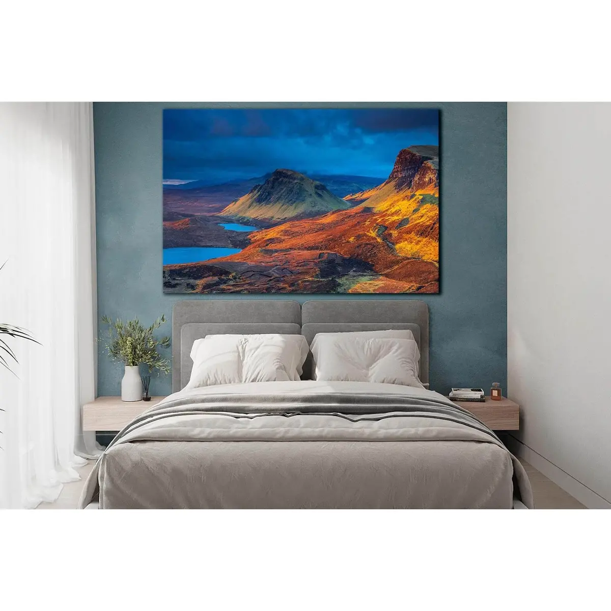Scotland Beautiful Mountains And Lake №Sl1583 Ready To Hang Canvas Print 1