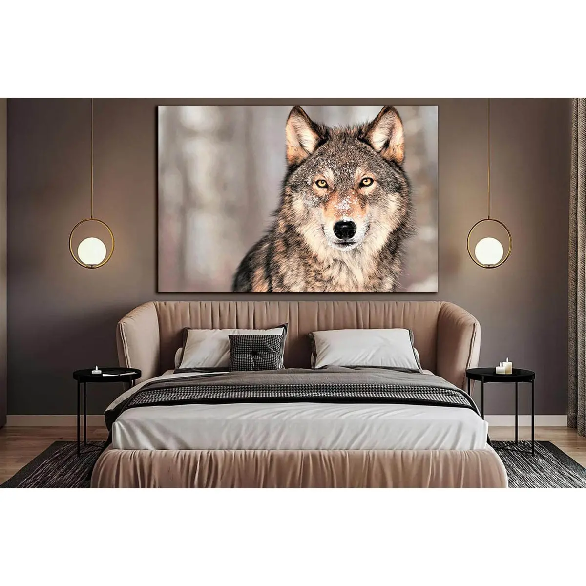 Portrait Of A Gray Wolf №Sl1550 Ready To Hang Canvas Print 1