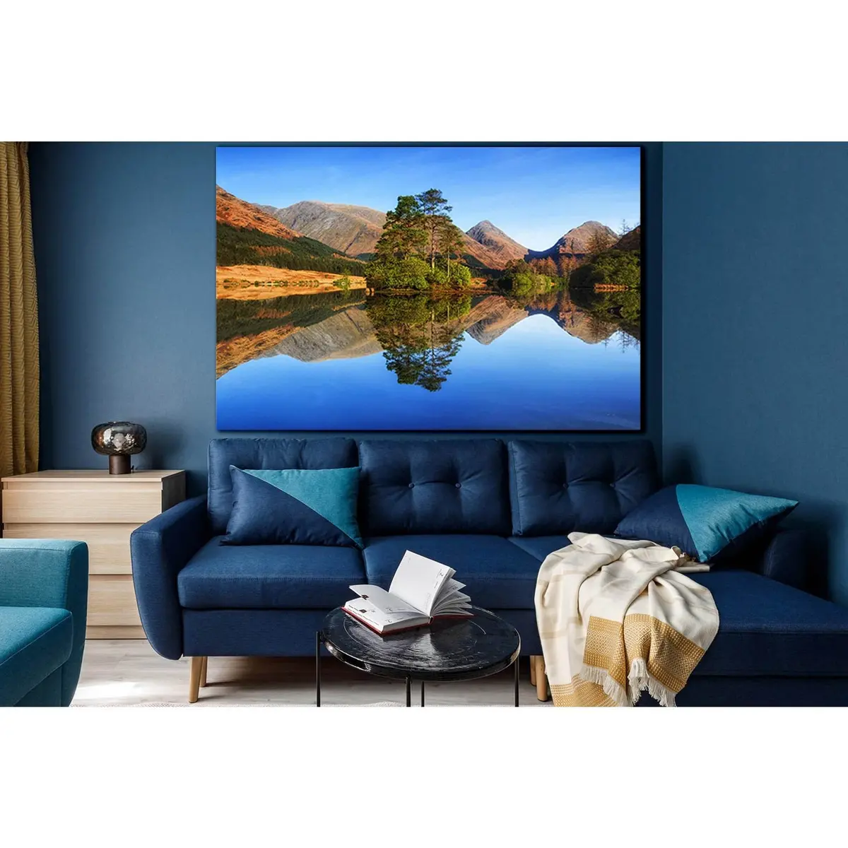 Autumn Mountain Lake Reflection №Sl1476 Ready To Hang Canvas Print 1