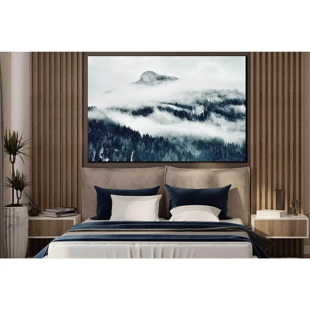 Mountains Covered With Clouds №Sl1573 Ready To Hang Canvas Print 2