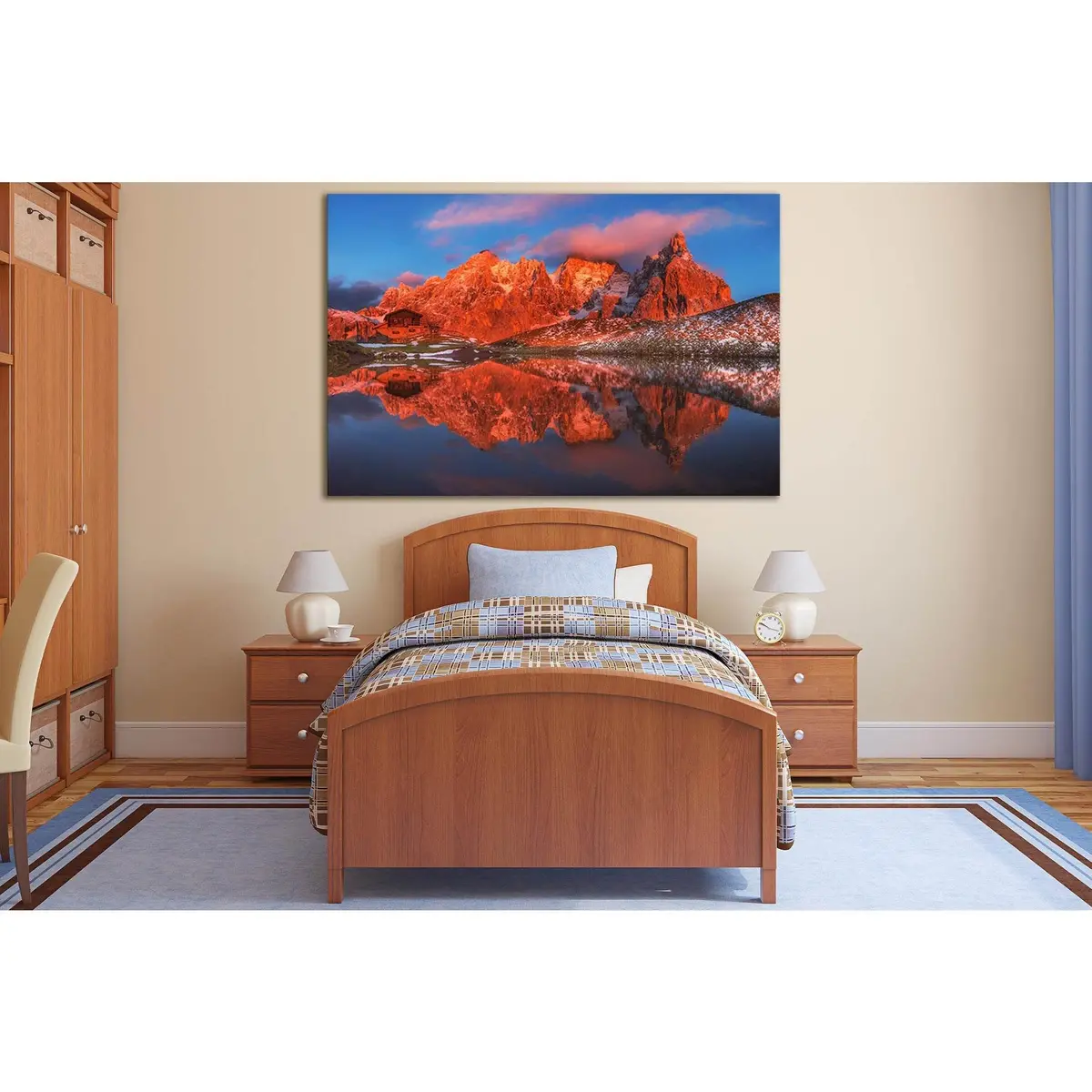 Lake And Mountains Reflection №Sl1563 Ready To Hang Canvas Print 2