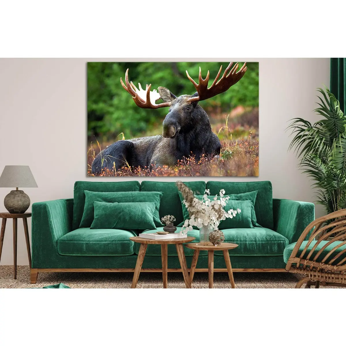 Elk Resting In The Meadow №Sl1547 Ready To Hang Canvas Print 1