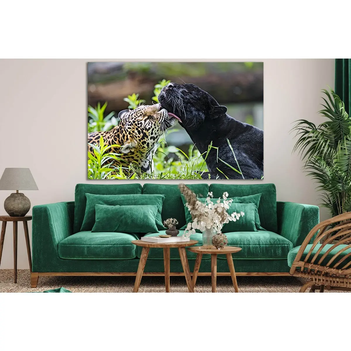 Tender Moment With Leopards №Sl1519 Ready To Hang Canvas Print 1