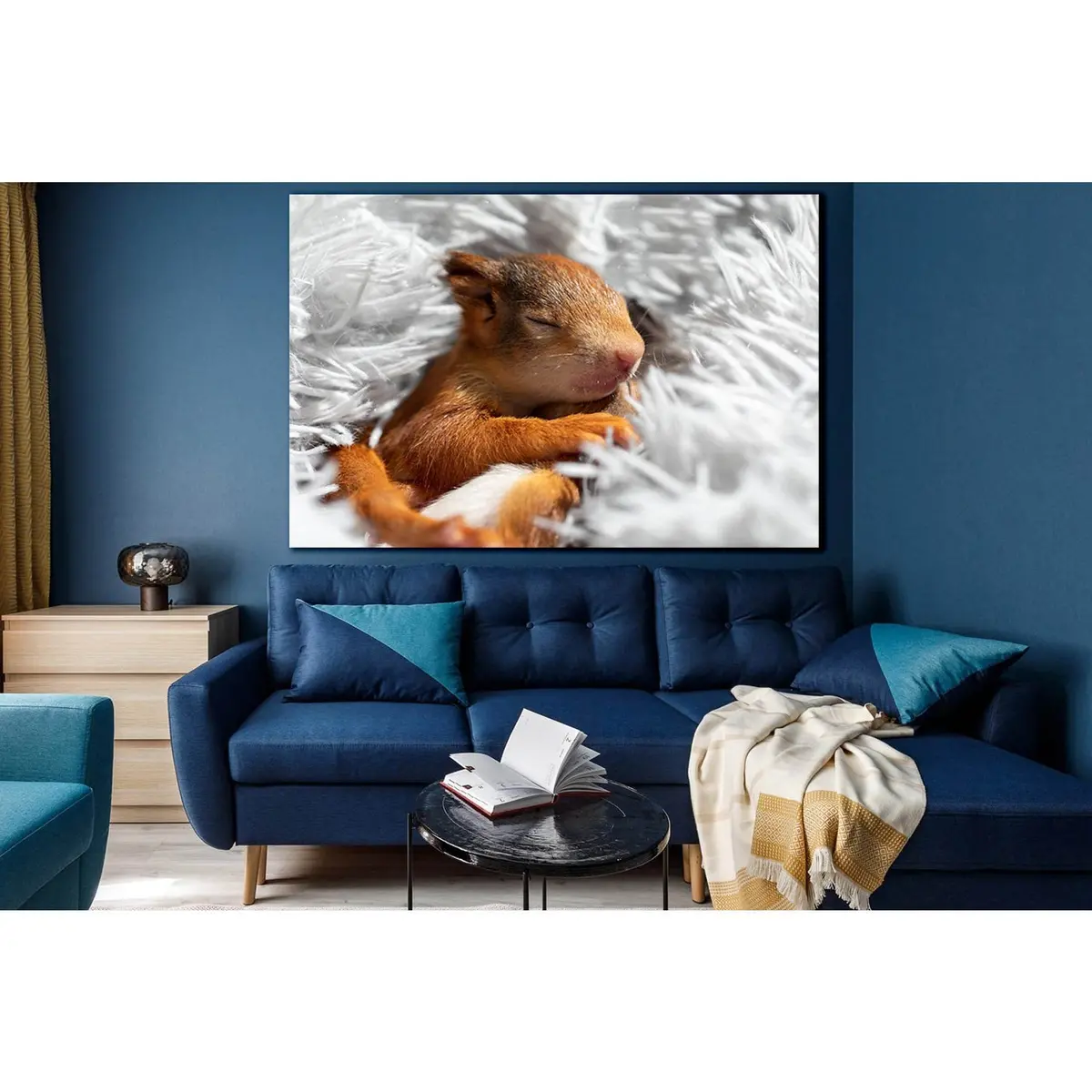 Cute Sleeping Squirrel №Sl1511 Ready To Hang Canvas Print 1