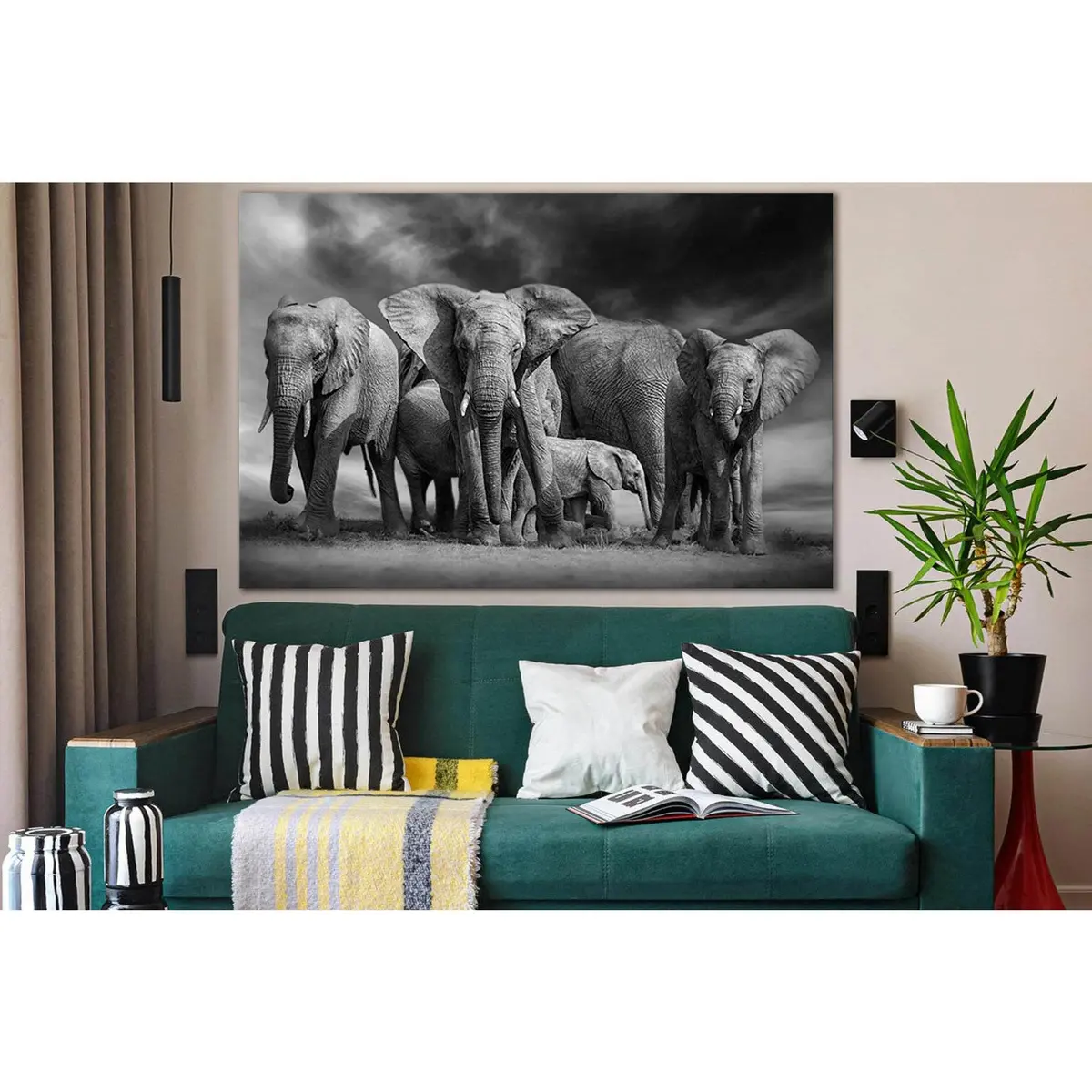 Elephant Family №Sl1546 Ready To Hang Canvas Print 2