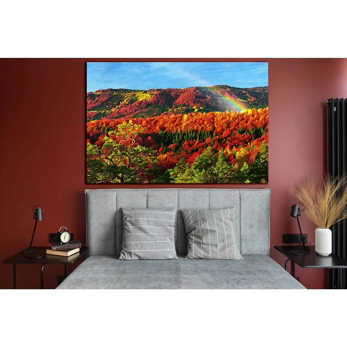 Rainbow Above The Autumn Forest №Sl1500 Ready To Hang Canvas Print 1