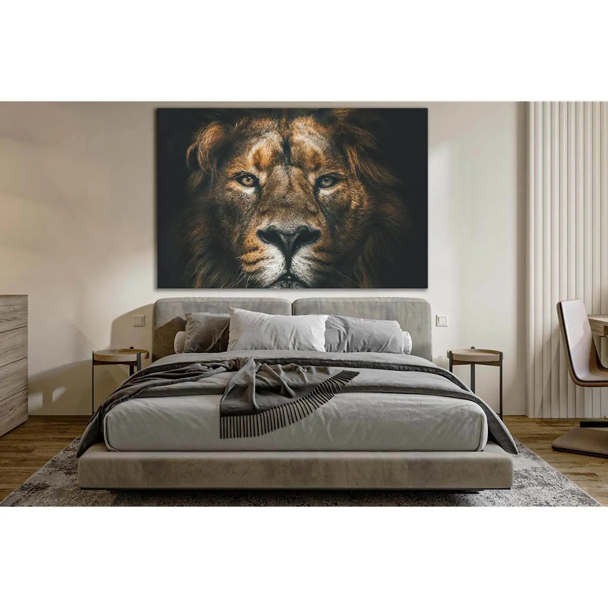 Lion Muzzle Close Up №Sl1554 Ready To Hang Canvas Print 1