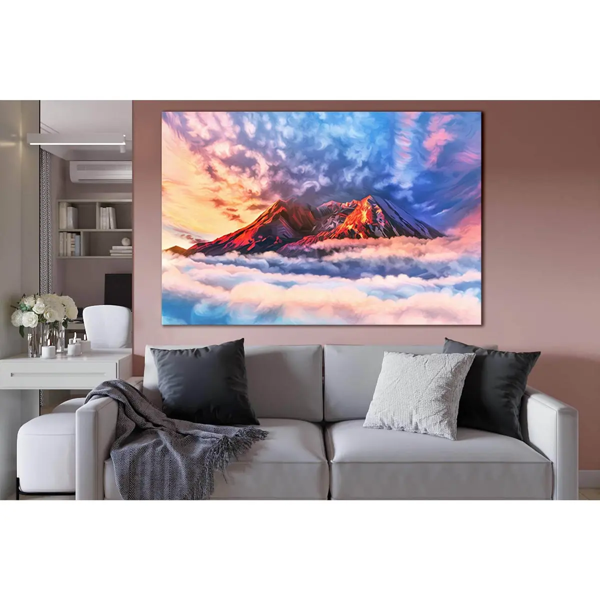 Art Cloud And Mountains Peaks №Sl1585 Ready To Hang Canvas Print 1