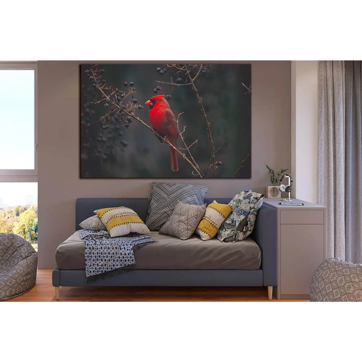 Bird Red Cardinal №Sl1528 Ready To Hang Canvas Print 1
