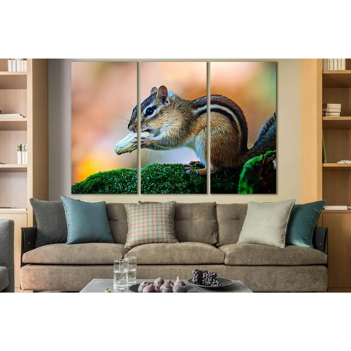 Little Chipmunk With Nuts №Sl1516 Ready To Hang Canvas Print 5