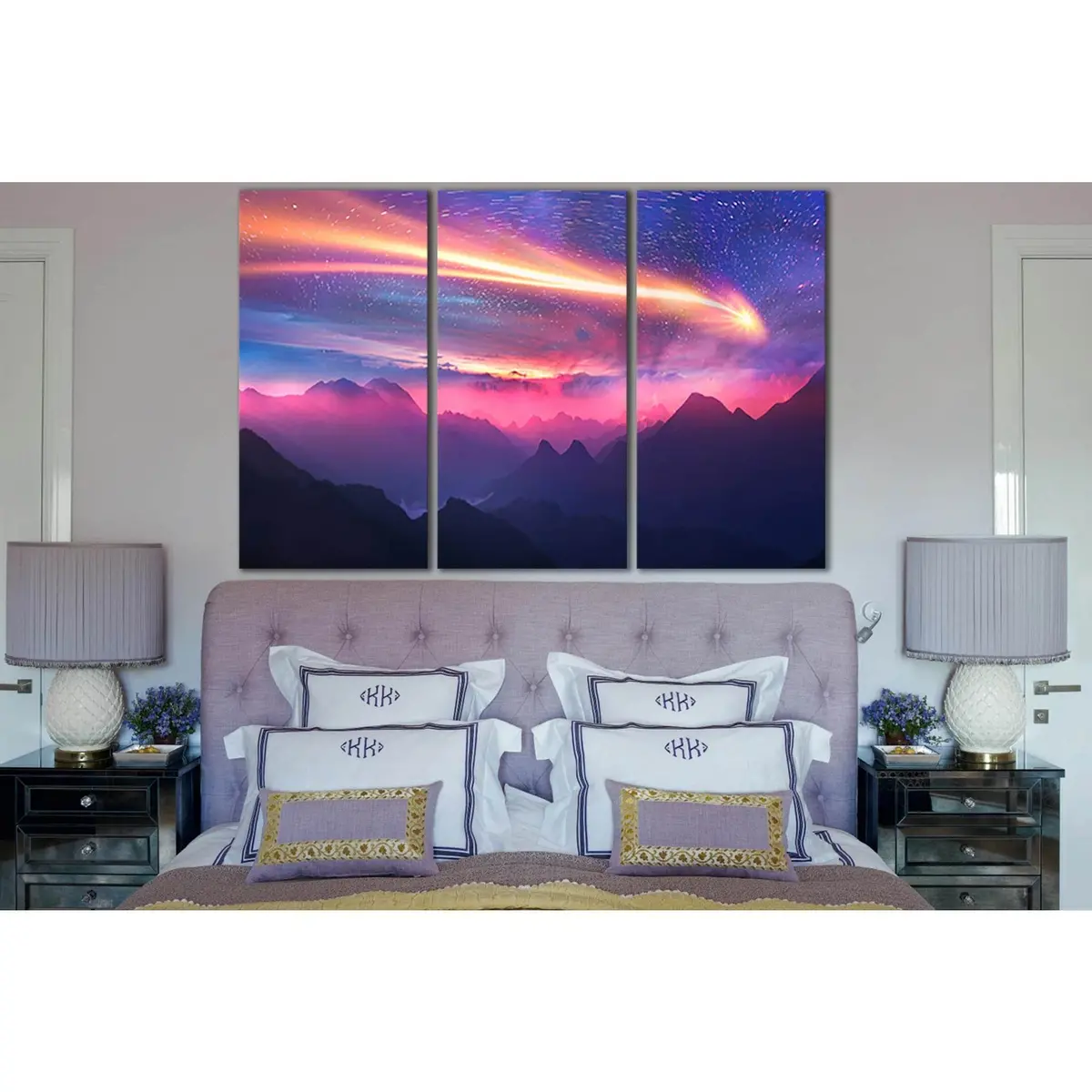 Dreamy Sky And Mountains Digital Art №Sl1565 Ready To Hang Canvas Print 5
