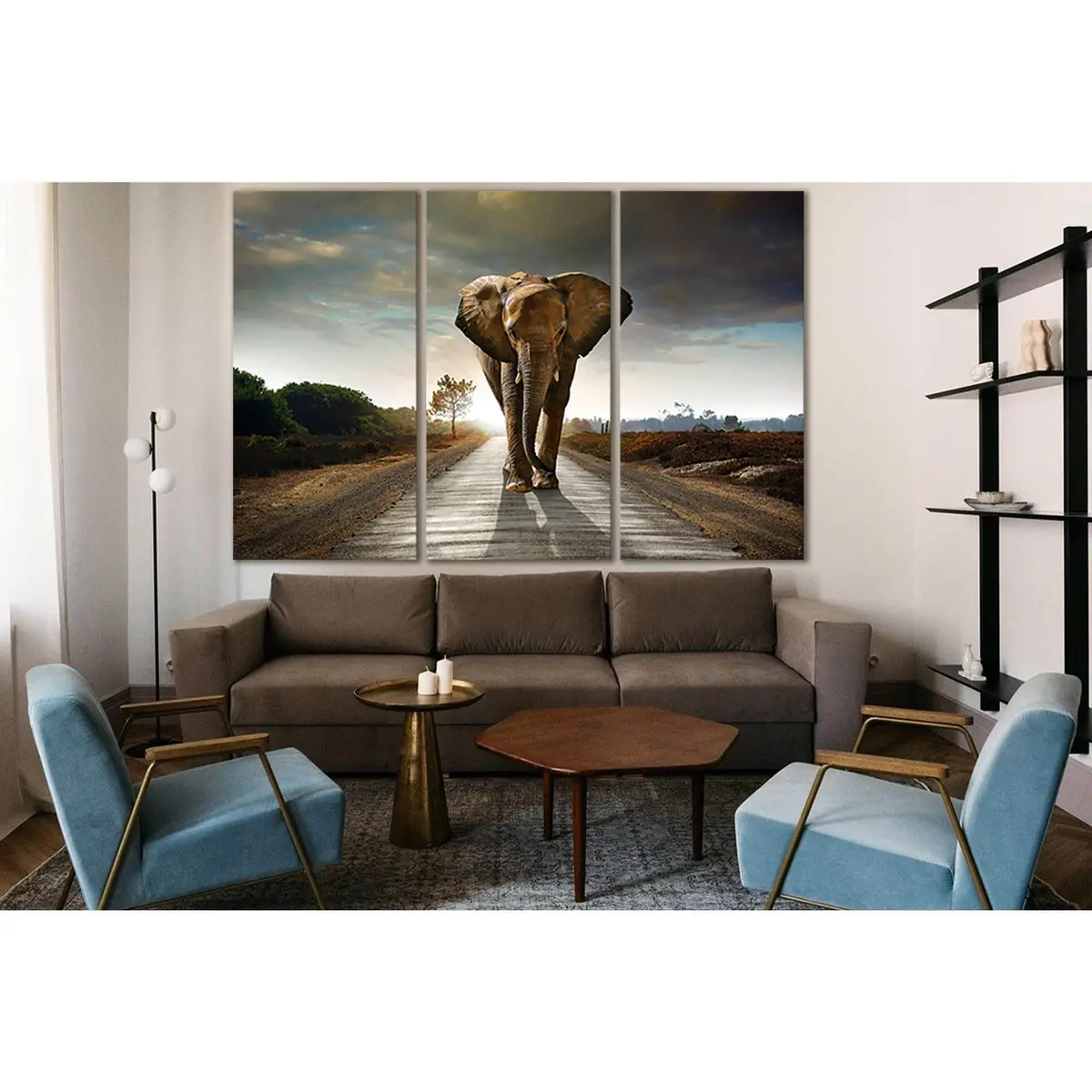 Elephant On The Road №Sl1555 Ready To Hang Canvas Print 5