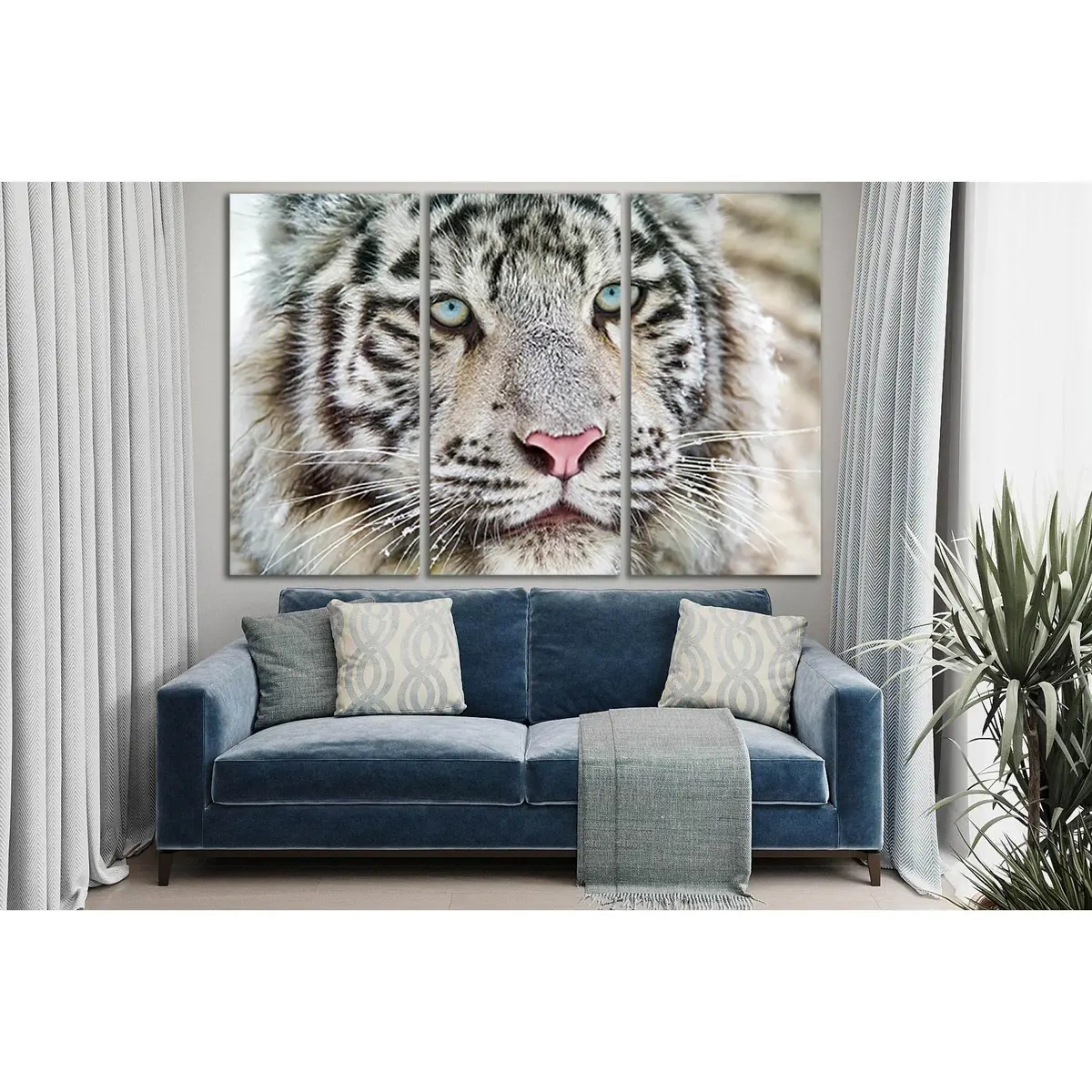 White Bengal Tiger №Sl1545 Ready To Hang Canvas Print 5