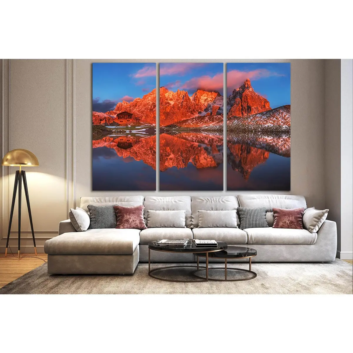 Lake And Mountains Reflection №Sl1563 Ready To Hang Canvas Print 5
