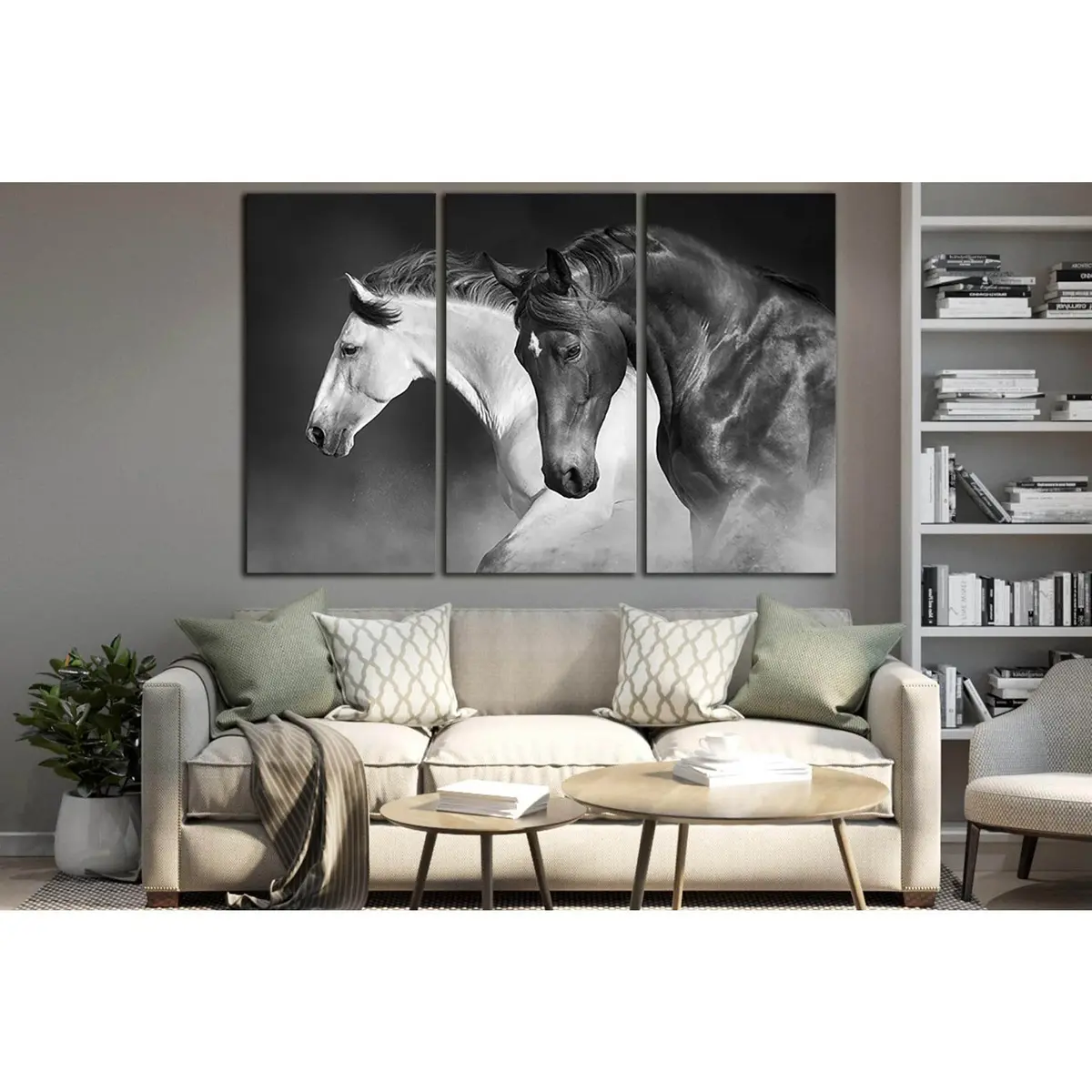 Horses Running Gallop In The Desert №Sl1559 Ready To Hang Canvas Print 5