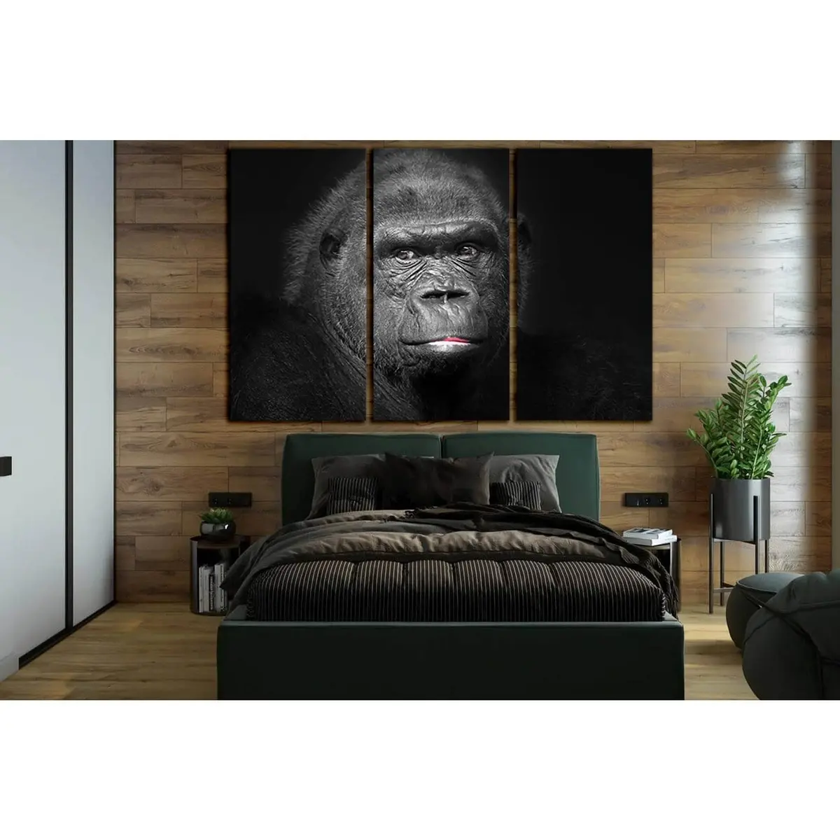 Close Up Portrait Of A Gorilla №Sl1517 Ready To Hang Canvas Print 5
