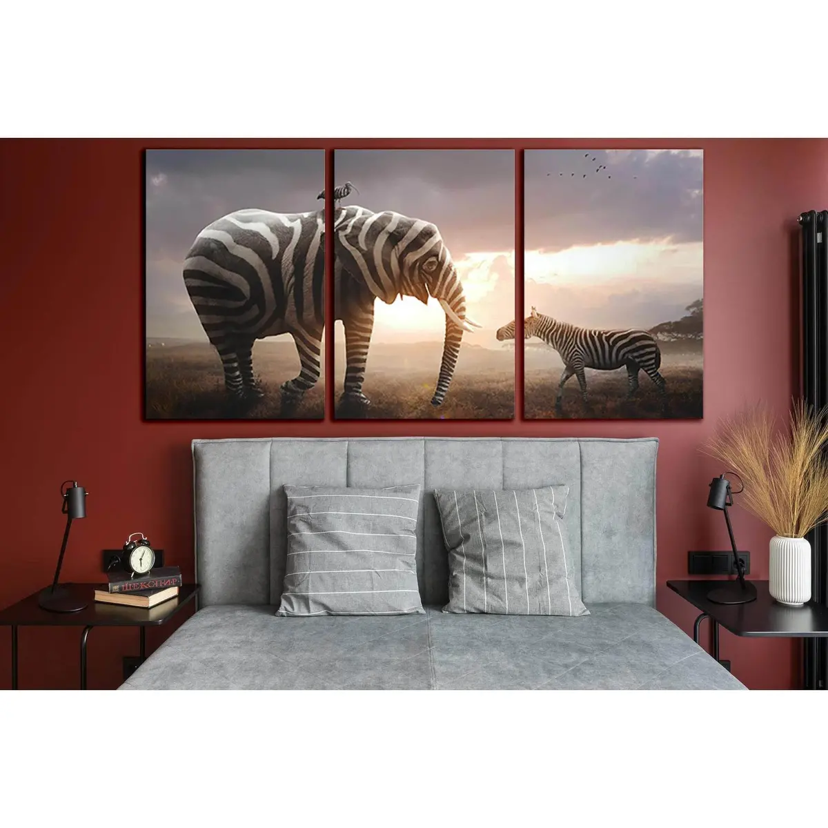Elephant And Zebra Art №Sl1530 Ready To Hang Canvas Print 5