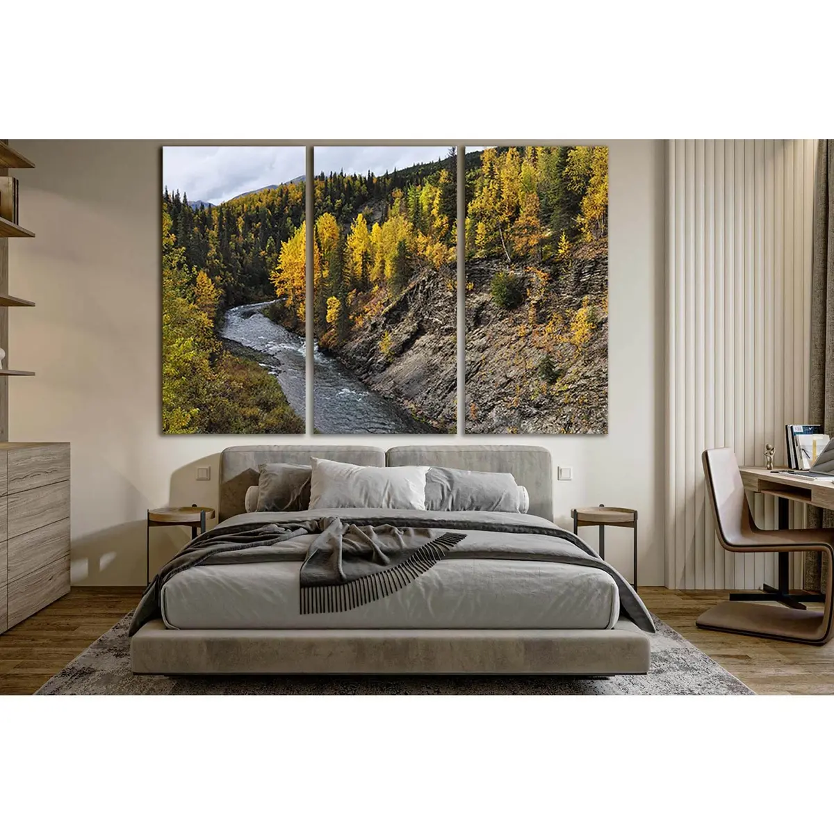 River Trees And Autumn Forest №Sl1471 Ready To Hang Canvas Print 5