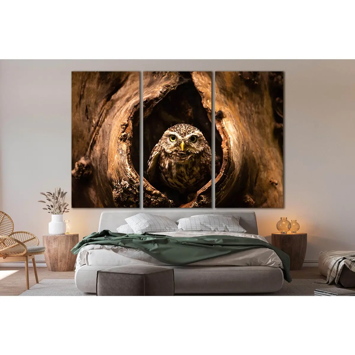Owl Sitting In The Hollow №Sl1513 Ready To Hang Canvas Print 5