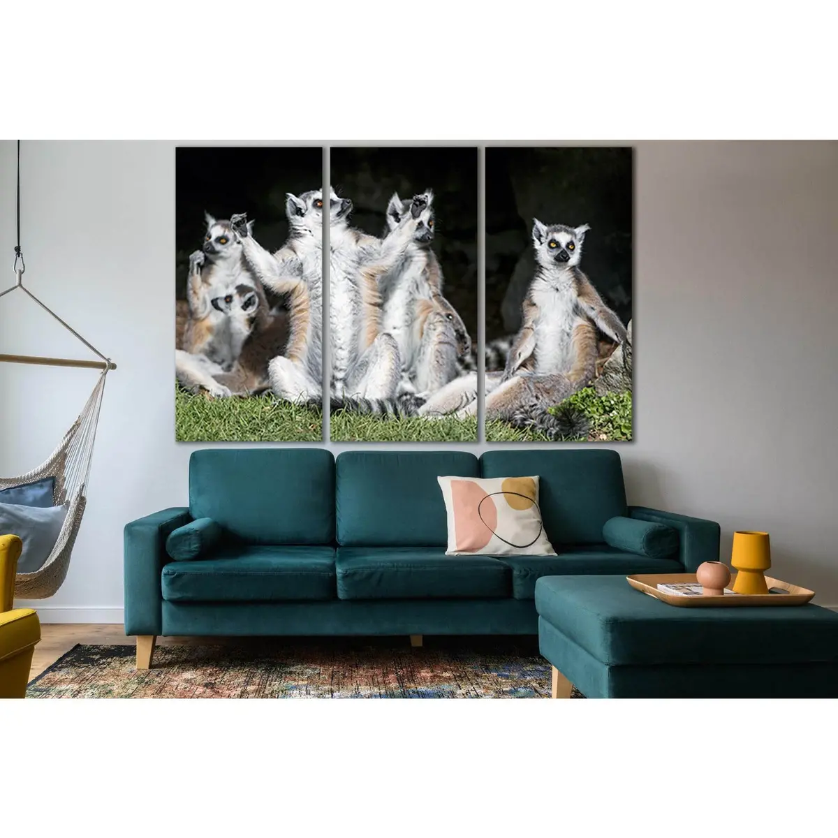 Funny Ring Tailed Lemurs №Sl1544 Ready To Hang Canvas Print 5