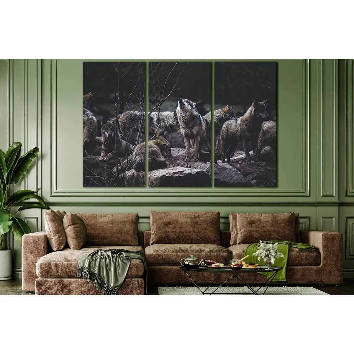 A Flock Of Gray Wolves №Sl1551 Ready To Hang Canvas Print 5