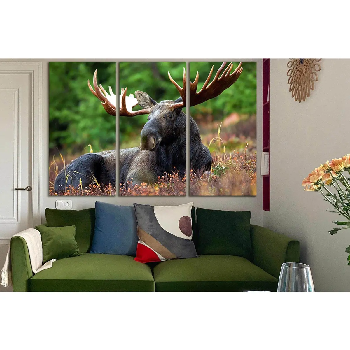 Elk Resting In The Meadow №Sl1547 Ready To Hang Canvas Print 5