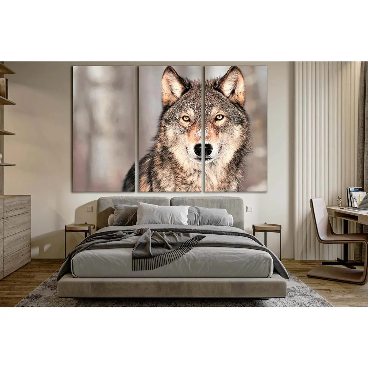 Portrait Of A Gray Wolf №Sl1550 Ready To Hang Canvas Print 5
