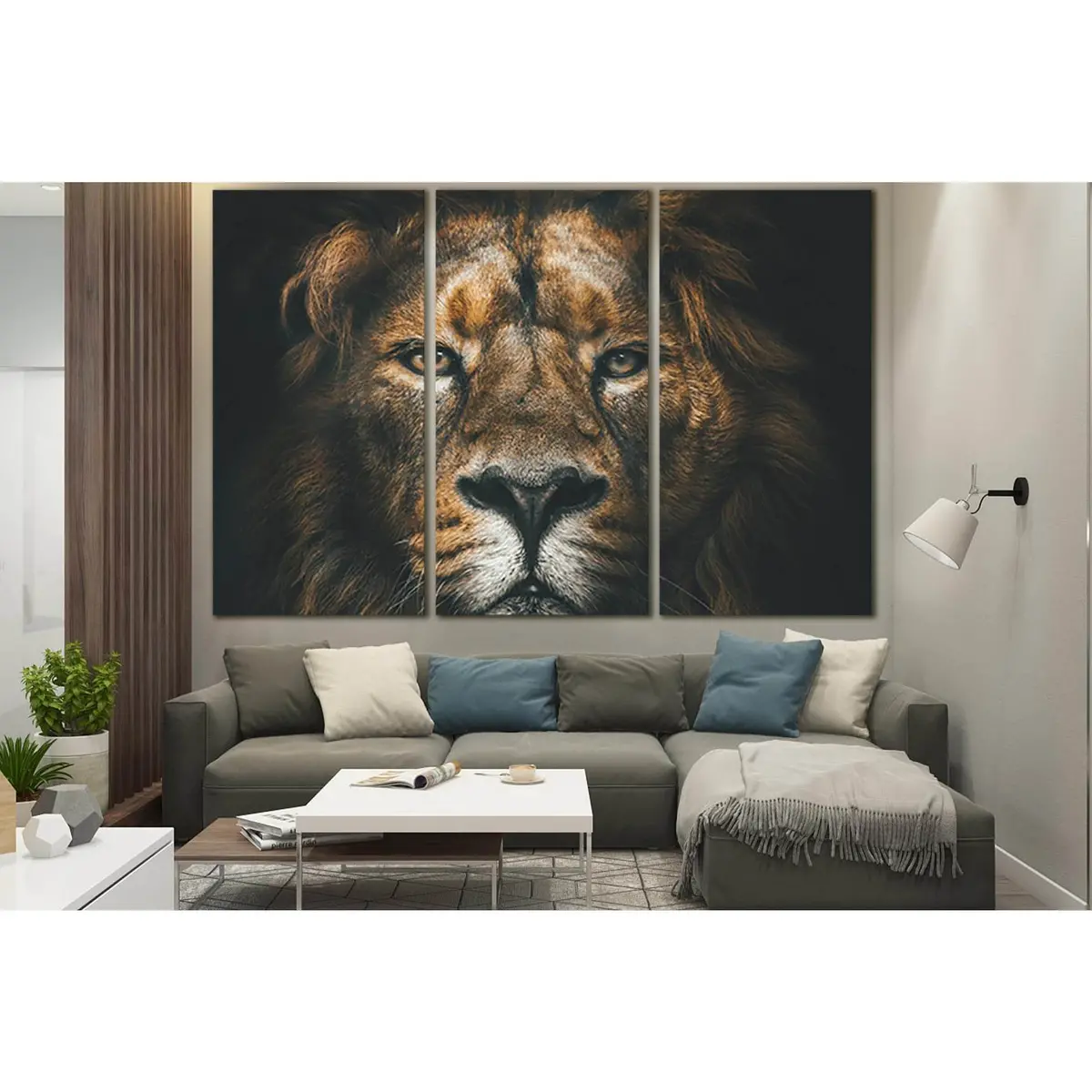 Lion Muzzle Close Up №Sl1554 Ready To Hang Canvas Print 5