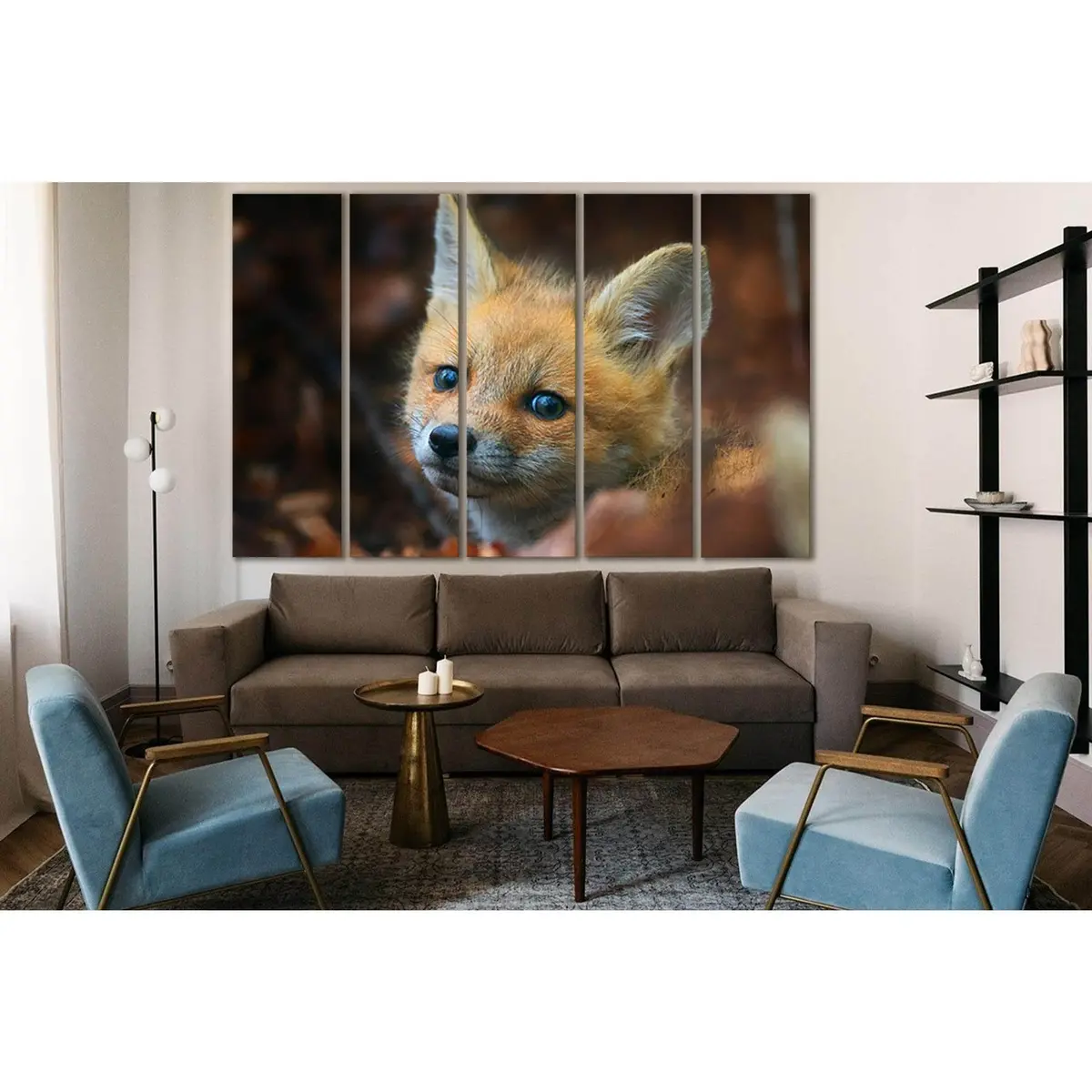 Premium Fox Portrait Canvas Art Print №SL1527 – Ready-to-Hang Wall Decor - Image 3