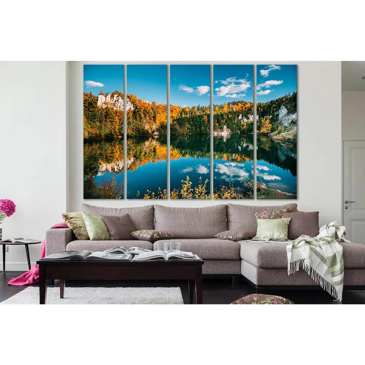Serene Autumn Lake Canvas Print №SL1497 – Ready-to-Hang Wall Art