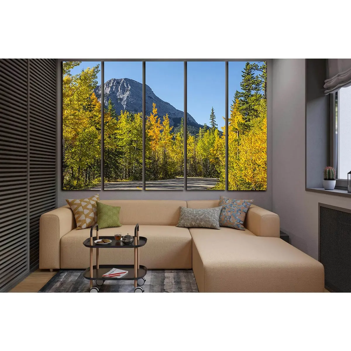 Autumn Landscape Canvas Wall Art – Rocky Mountain National Park Print SL1473