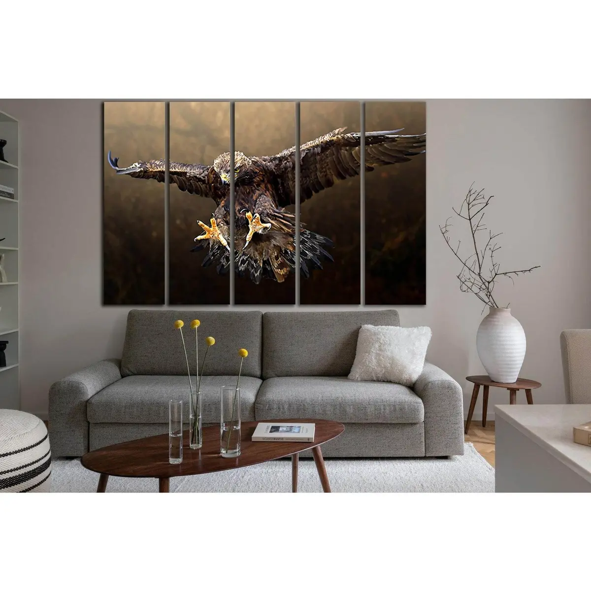 Majestic Flying Eagle Canvas Wall Art – Premium Ready-to-Hang Print (SL1503) - Image 3
