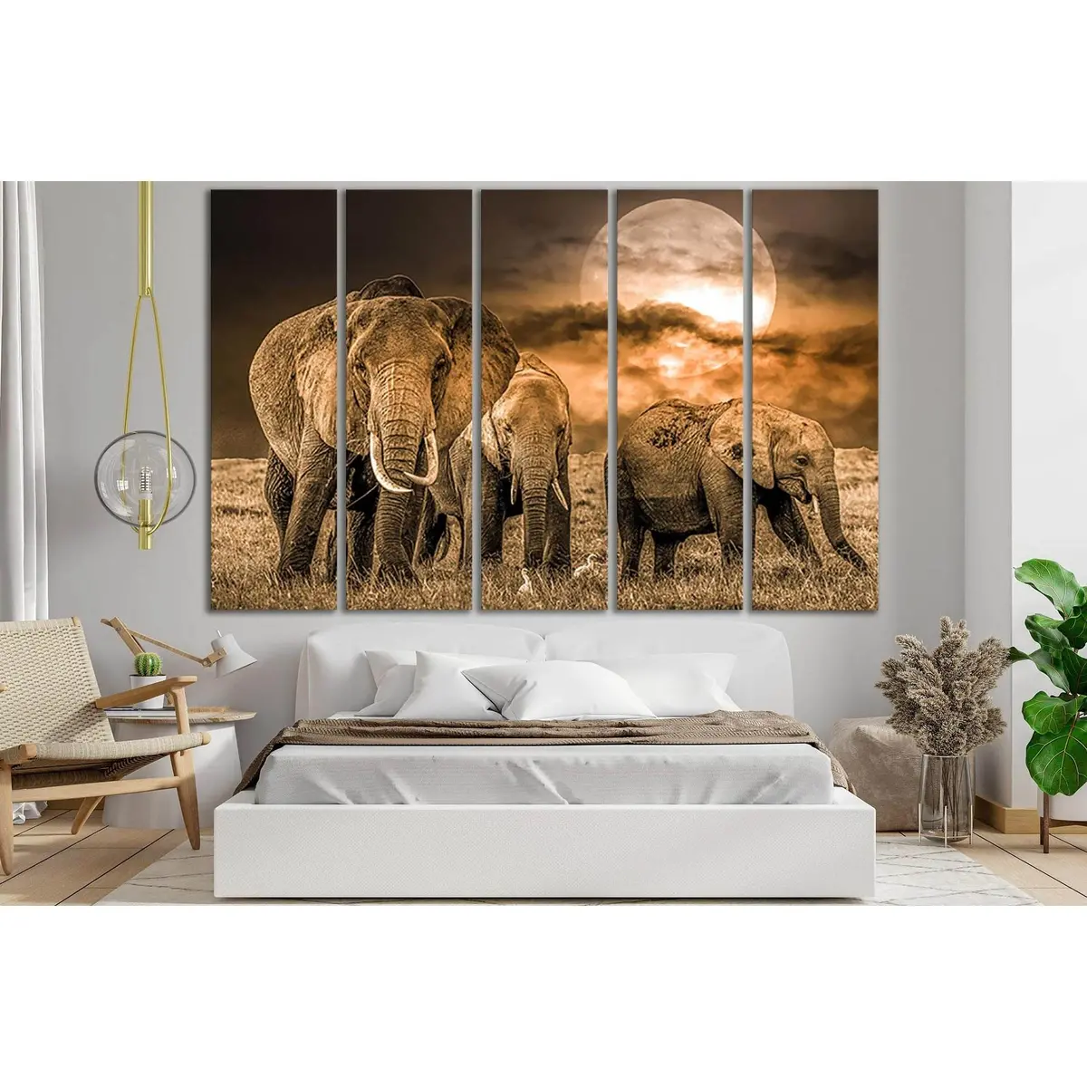 Savannah Elephants Canvas Wall Art – Premium Ready-to-Hang Print SL1553 - Image 3