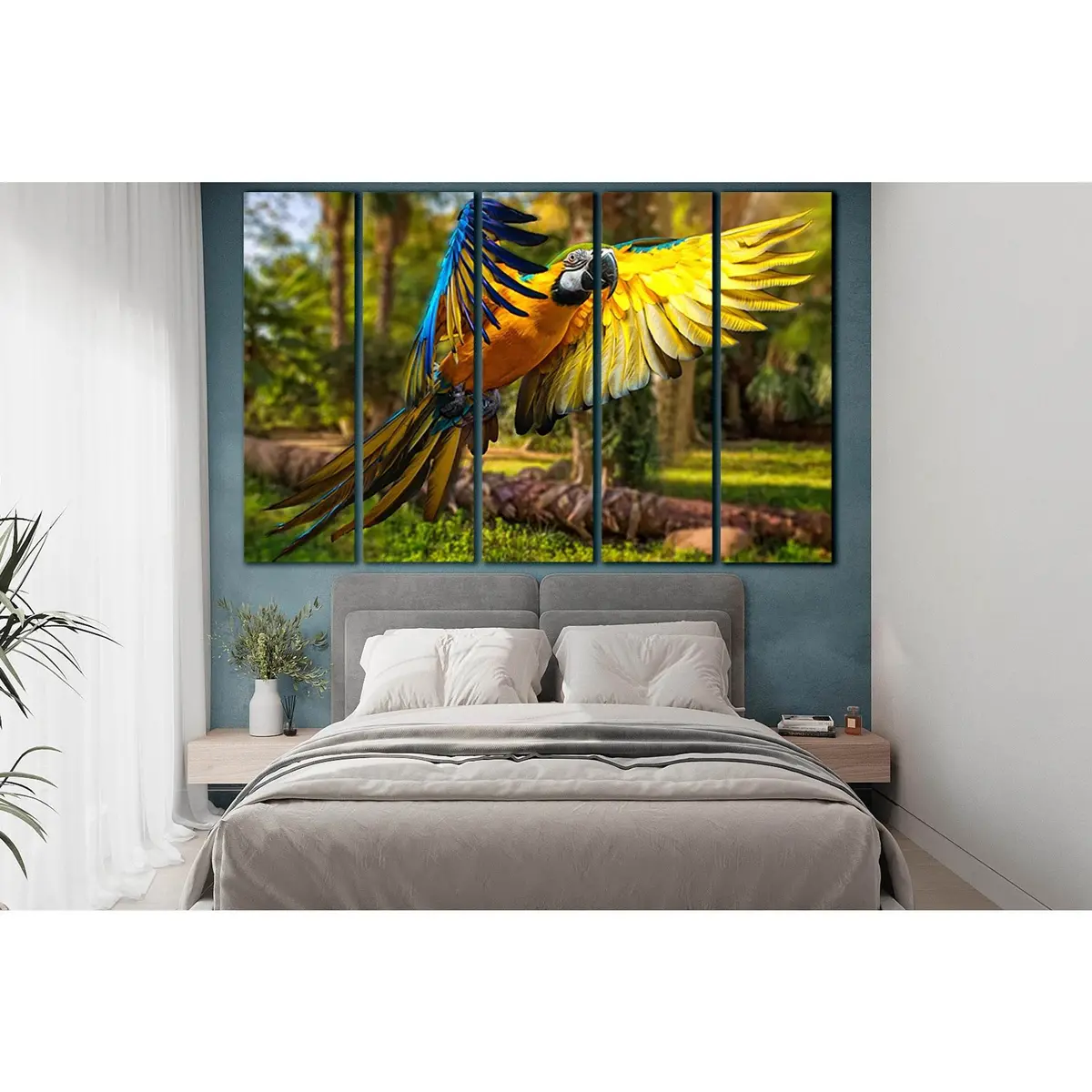 Vibrant Macaw Parrot Close-Up №SL1501 – Premium Ready-to-Hang Canvas Art - Image 3