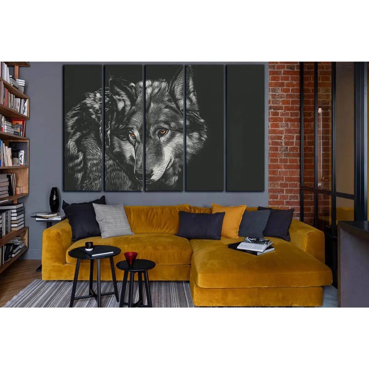 Premium Wolf Canvas Art Print №SL1557 – Ready-to-Hang Wall Decor
