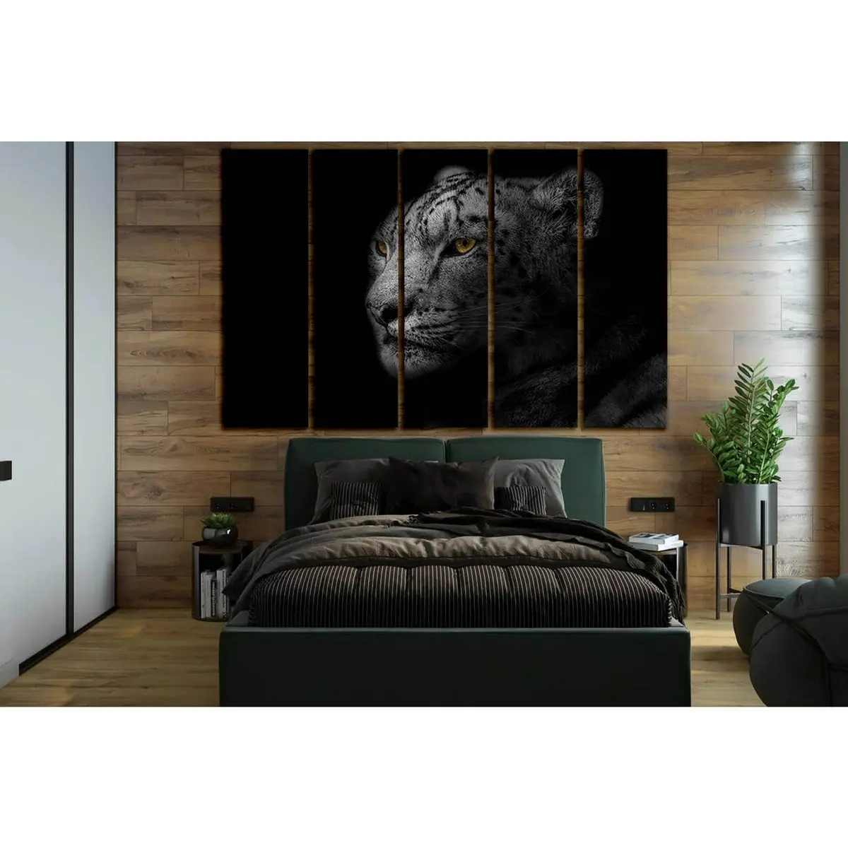 Leopard Close-Up Portrait Canvas Wall Art – SL1520 Ready-to-Hang Print
