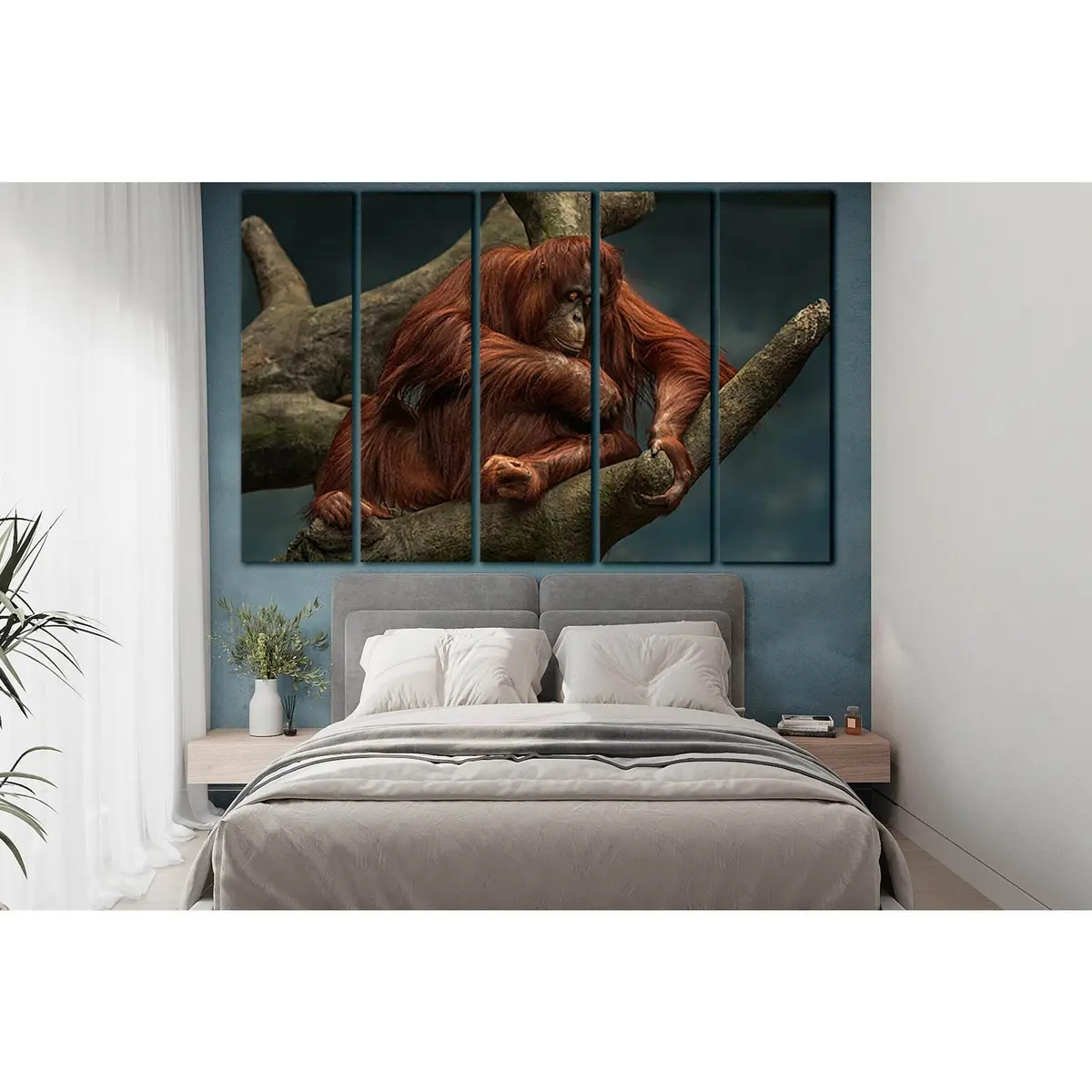 Premium Orangutan Among Tree Canopy Canvas Wall Art – SL1515, Ready to Hang - Image 3