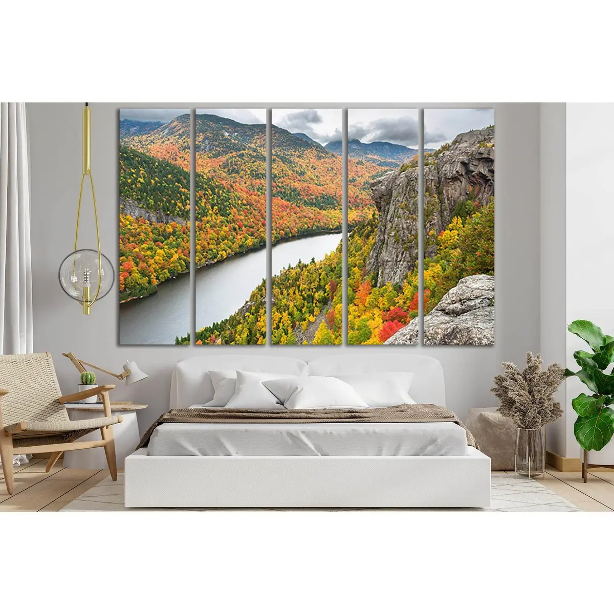 Adirondack Mountains Fall Landscape №Sl1475 Premium Ready-to-Hang Canvas Art - Image 3