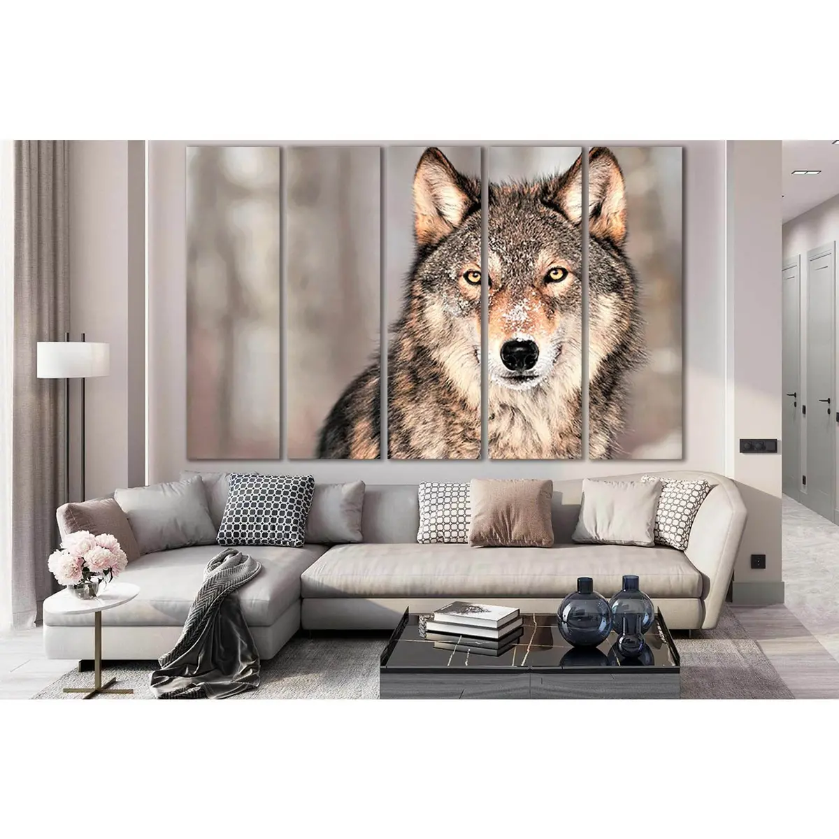 Gray Wolf Portrait Canvas Art №SL1550 — Premium Ready-to-Hang Wall Decor - Image 3