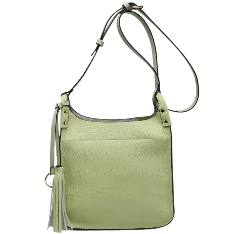 Jen & Co. Lucinda Square Tassel Vegan Leather Crossbody Bag 6