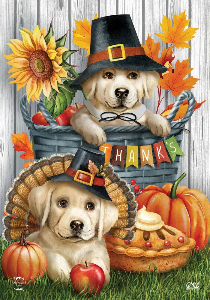 Briarwood Pilgrim Puppies Garden Flag - 12.5" X 18" 1