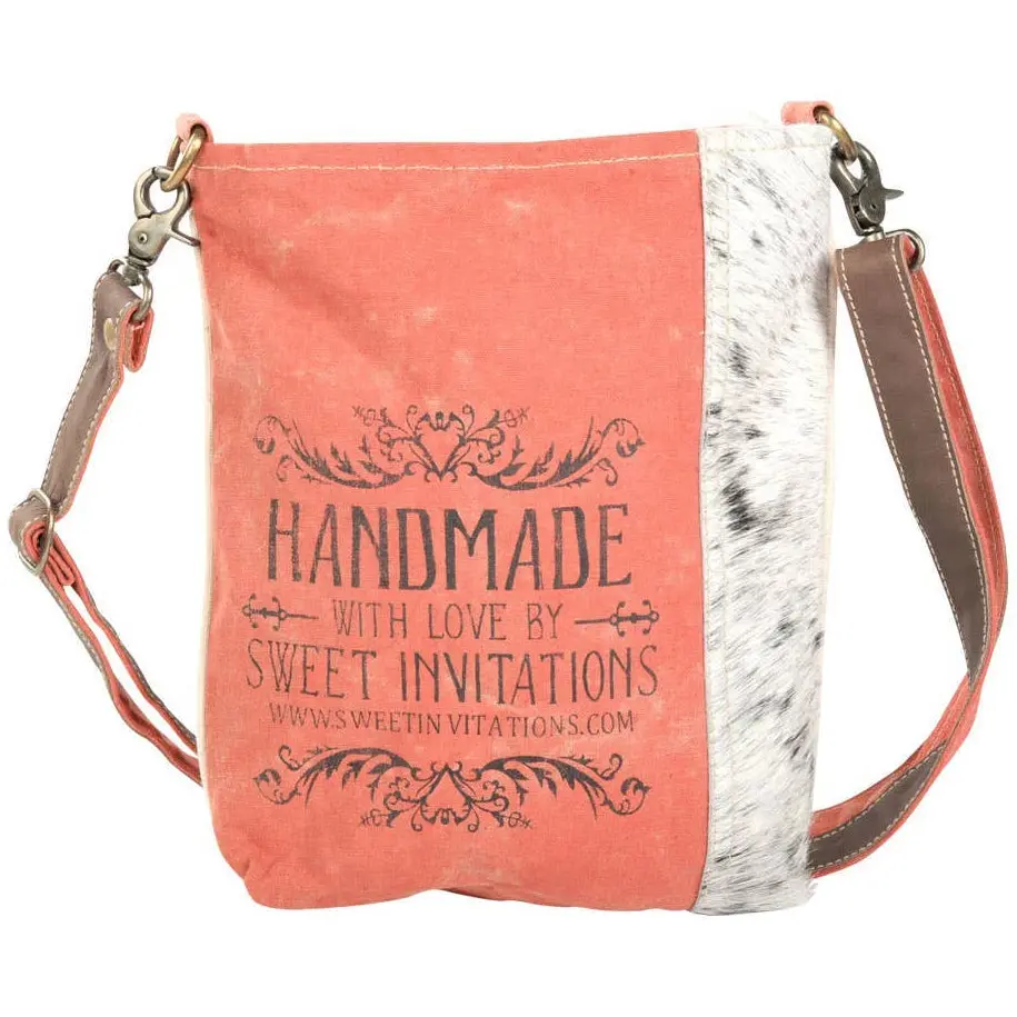 Clea Ray Canvas "Handmade With Love" Shoulder Bag 1