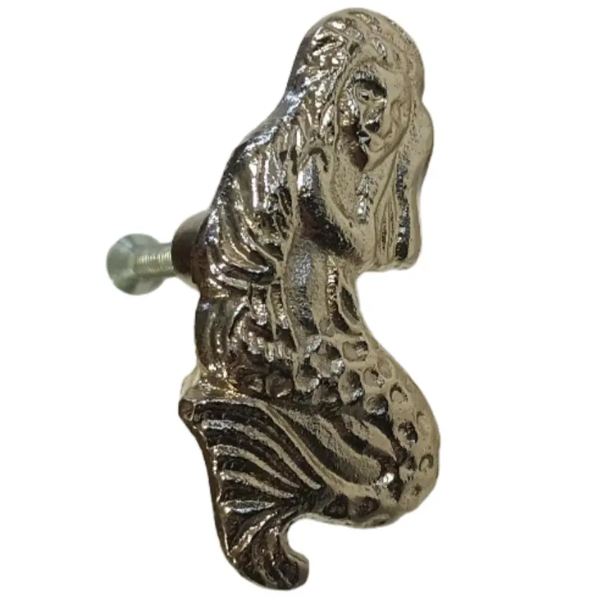 Cast Aluminum Mermaid Knob - 2" 1