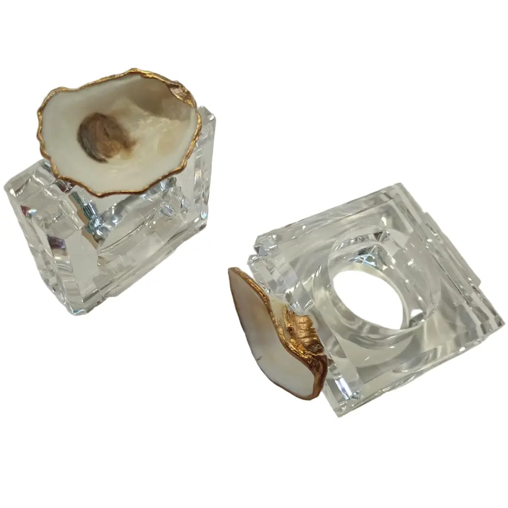 Ten-Twenty-Six Acrylic Oyster Shell Napkin Ring - 1.5" 1
